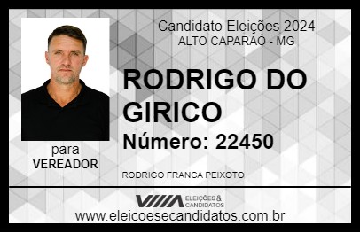 Candidato RODRIGO PEIXOTO 2024 - ALTO CAPARAÓ - Eleições