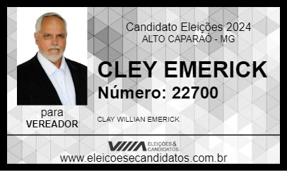 Candidato CLAY EMERICK 2024 - ALTO CAPARAÓ - Eleições