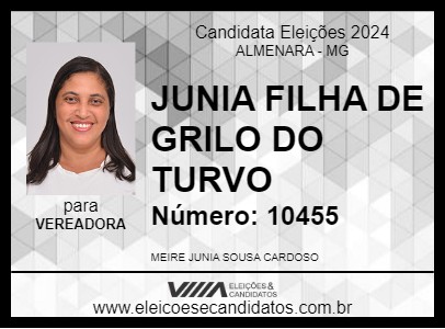 Candidato JUNIA FILHA DE GRILO DO TURVO 2024 - ALMENARA - Eleições