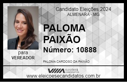 Candidato PALOMA PAIXÃO 2024 - ALMENARA - Eleições