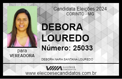 Candidato DEBORA LOUREDO 2024 - CORINTO - Eleições