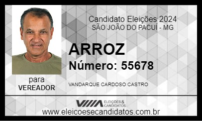 Candidato ARROZ 2024 - SÃO JOÃO DO PACUÍ - Eleições