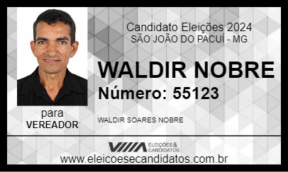 Candidato WALDIR NOBRE 2024 - SÃO JOÃO DO PACUÍ - Eleições