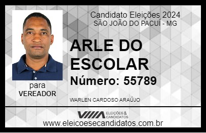 Candidato ARLE DO ESCOLAR 2024 - SÃO JOÃO DO PACUÍ - Eleições