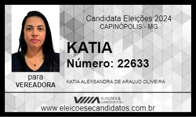 Candidato KATIA 2024 - CAPINÓPOLIS - Eleições