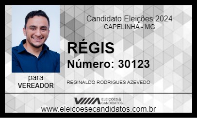 Candidato RÉGIS 2024 - CAPELINHA - Eleições