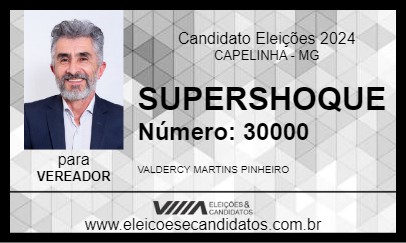 Candidato SUPERSHOQUE 2024 - CAPELINHA - Eleições