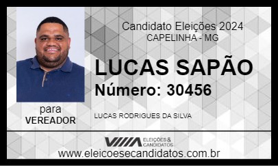 Candidato LUCAS SAPÃO 2024 - CAPELINHA - Eleições