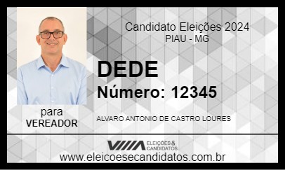 Candidato DEDE 2024 - PIAU - Eleições