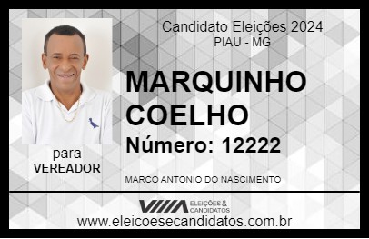 Candidato MARQUINHO COELHO 2024 - PIAU - Eleições