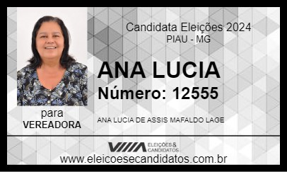 Candidato ANA LUCIA 2024 - PIAU - Eleições