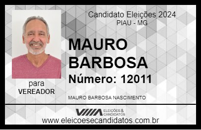 Candidato MAURO BARBOSA 2024 - PIAU - Eleições