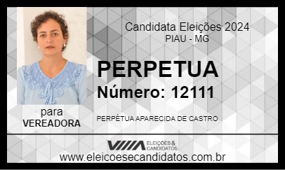 Candidato PERPETUA 2024 - PIAU - Eleições