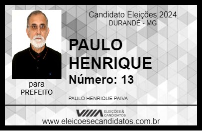 Candidato PAULO HENRIQUE 2024 - DURANDÉ - Eleições