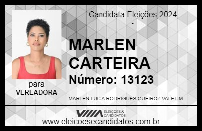 Candidato MARLEN CARTEIRA 2024 - CORONEL FABRICIANO - Eleições