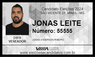 Candidato JONAS LEITE 2024 - SÃO VICENTE DE MINAS - Eleições