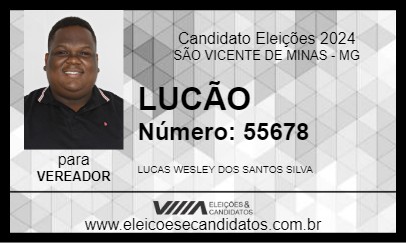 Candidato LUCÃO 2024 - SÃO VICENTE DE MINAS - Eleições