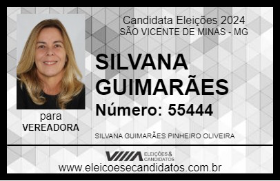 Candidato SILVANA GUIMARÃES 2024 - SÃO VICENTE DE MINAS - Eleições