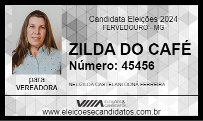 Candidato ZILDA DO CAFÉ 2024 - FERVEDOURO - Eleições