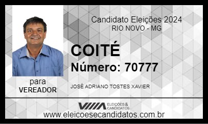 Candidato COITÉ 2024 - RIO NOVO - Eleições