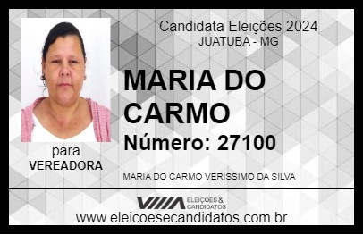 Candidato MARIA DO CARMO 2024 - JUATUBA - Eleições