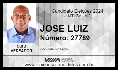 Candidato JOSE LUIZ  2024 - JUATUBA - Eleições