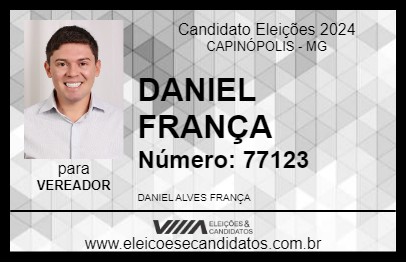 Candidato DANIEL FRANÇA 2024 - CAPINÓPOLIS - Eleições