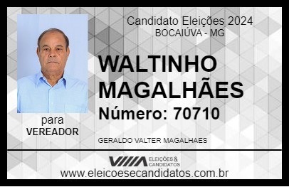 Candidato WALTINHO MAGALHÃES 2024 - BOCAIÚVA - Eleições