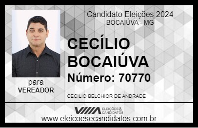 Candidato CECÍLIO BOCAIÚVA 2024 - BOCAIÚVA - Eleições