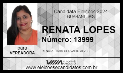 Candidato RENATA LOPES 2024 - GUARANI - Eleições