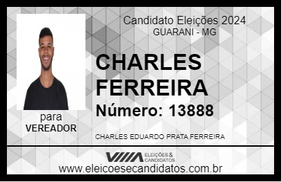 Candidato CHARLES FERREIRA 2024 - GUARANI - Eleições