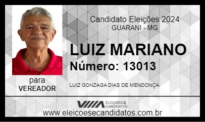 Candidato LUIZ MARIANO 2024 - GUARANI - Eleições