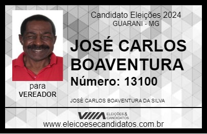 Candidato JOSÉ CARLOS BOAVENTURA 2024 - GUARANI - Eleições