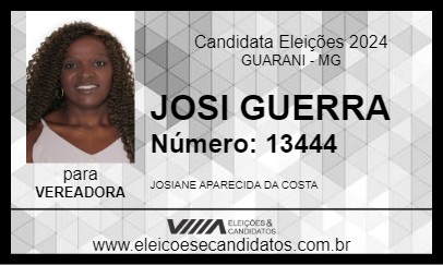 Candidato JOSI GUERRA 2024 - GUARANI - Eleições