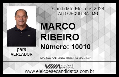 Candidato MARCO RIBEIRO 2024 - ALTO JEQUITIBÁ - Eleições