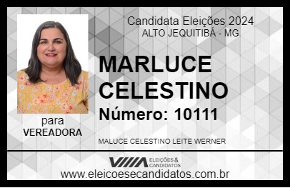 Candidato MARLUCE CELESTINO 2024 - ALTO JEQUITIBÁ - Eleições