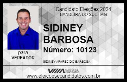 Candidato SIDINEY BARBOSA 2024 - BANDEIRA DO SUL - Eleições