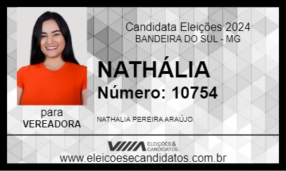 Candidato NATHÁLIA 2024 - BANDEIRA DO SUL - Eleições