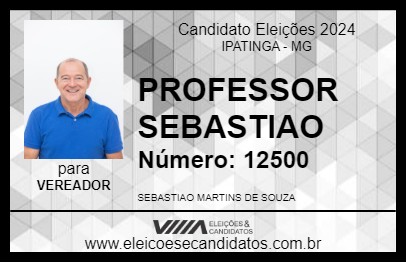 Candidato PROFESSOR SEBASTIAO 2024 - IPATINGA - Eleições