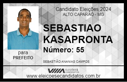 Candidato SEBASTIAO KASAPRONTA 2024 - ALTO CAPARAÓ - Eleições