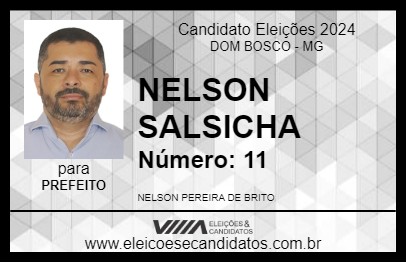 Candidato NELSON SALSICHA 2024 - DOM BOSCO - Eleições