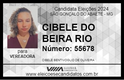 Candidato CIBELE DO BEIRA RIO 2024 - SÃO GONÇALO DO ABAETÉ - Eleições