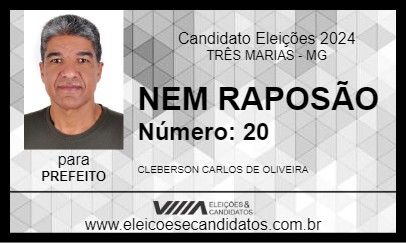 Candidato NEM RAPOSÃO 2024 - TRÊS MARIAS - Eleições