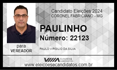 Candidato PAULINHO 2024 - CORONEL FABRICIANO - Eleições