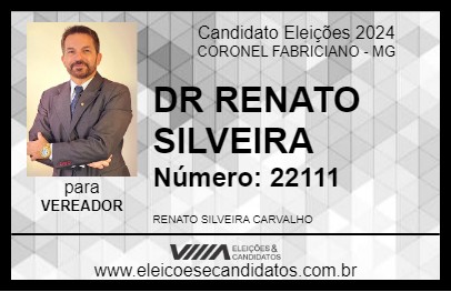 Candidato DR RENATO SILVEIRA 2024 - CORONEL FABRICIANO - Eleições