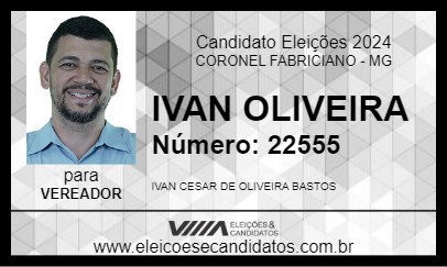 Candidato IVAN OLIVEIRA 2024 - CORONEL FABRICIANO - Eleições