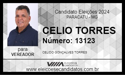 Candidato CELIO TORRES 2024 - PARACATU - Eleições