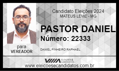 Candidato PASTOR DANIEL 2024 - MATEUS LEME - Eleições