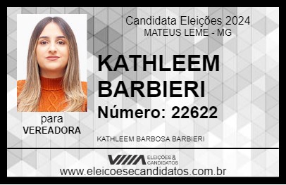 Candidato KATHLEEM BARBIERI 2024 - MATEUS LEME - Eleições