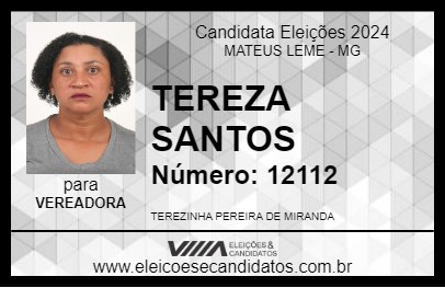 Candidato TEREZA SANTOS 2024 - MATEUS LEME - Eleições